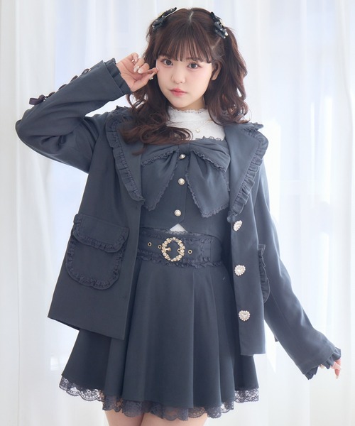 ROJITA（ロジータ）の「【セットアップ対応】レーシトップス+ビスチェセット（Tシャツ/カットソー・レディース・チャコールグレー/ピンクベージュ/ブラック・FREE）」の21枚目の写真