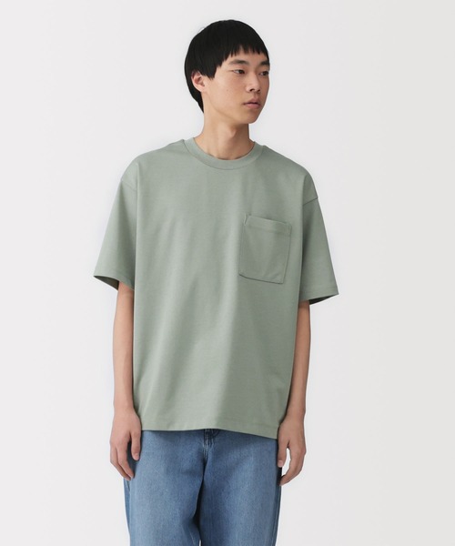 無印良品(ムジルシリョウヒン)の「紳士 涼感UVカットワイド半袖Tシャツ(Tシャツ/カットソー・メンズ・ホワイト/ライトグレー/ダークブラウン系/ブラック/スモーキーグリーン系/ライトブルー/グレー系/ネイビー/ブラウン系・S/M/L/XL)」の7枚目の写真