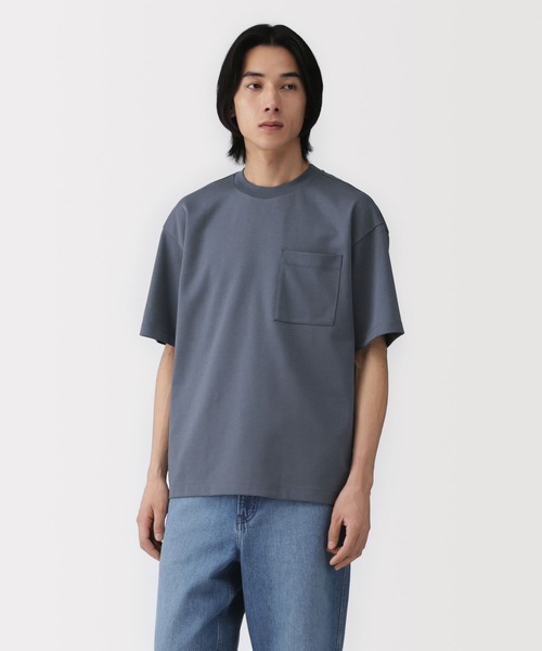 無印良品(ムジルシリョウヒン)の「紳士 涼感UVカットワイド半袖Tシャツ(Tシャツ/カットソー・メンズ・ホワイト/ライトグレー/ダークブラウン系/ブラック/スモーキーグリーン系/ライトブルー/グレー系/ネイビー/ブラウン系・S/M/L/XL)」の9枚目の写真