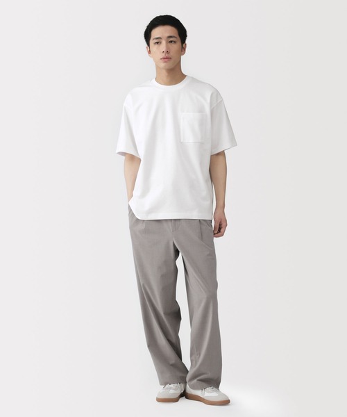 無印良品(ムジルシリョウヒン)の「紳士 涼感UVカットワイド半袖Tシャツ(Tシャツ/カットソー・メンズ・ホワイト/ライトグレー/ダークブラウン系/ブラック/スモーキーグリーン系/ライトブルー/グレー系/ネイビー/ブラウン系・S/M/L/XL)」の22枚目の写真