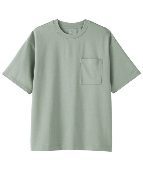 無印良品(ムジルシリョウヒン)の「紳士 涼感UVカットワイド半袖Tシャツ(Tシャツ/カットソー・メンズ・ホワイト/ライトグレー/ダークブラウン系/ブラック/スモーキーグリーン系/ライトブルー/グレー系/ネイビー/ブラウン系・S/M/L/XL)」の14枚目の写真