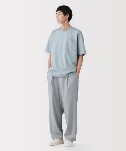 無印良品(ムジルシリョウヒン)の「紳士 涼感UVカットワイド半袖Tシャツ(Tシャツ/カットソー・メンズ・ホワイト/ライトグレー/ダークブラウン系/ブラック/スモーキーグリーン系/ライトブルー/グレー系/ネイビー/ブラウン系・S/M/L/XL)」の16枚目の写真
