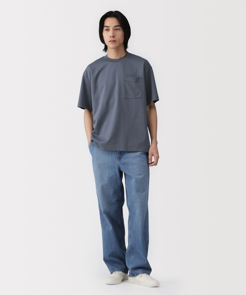 無印良品(ムジルシリョウヒン)の「紳士 涼感UVカットワイド半袖Tシャツ(Tシャツ/カットソー・メンズ・ホワイト/ライトグレー/ダークブラウン系/ブラック/スモーキーグリーン系/ライトブルー/グレー系/ネイビー/ブラウン系・S/M/L/XL)」の19枚目の写真