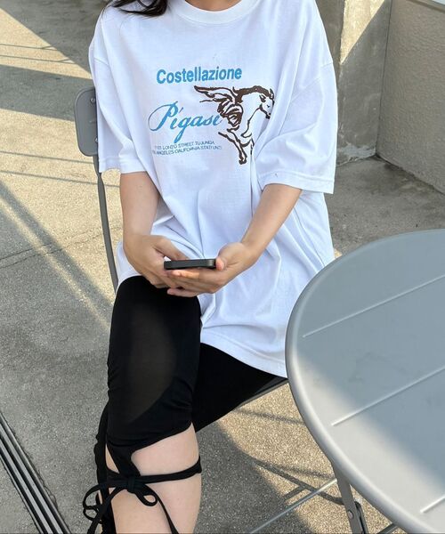 Kijun(キジュン)の「ペガサス オーバーサイズ Tシャツ ユニセックス ブラック(Tシャツ/カットソー・レディース・その他・SMALL/MEDIUM/LARGE)」の4枚目の写真