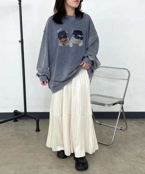 CRB(シーアールビー)の「プリーツティアードロングスカート(スカート・レディース・ブラック/ベージュ/アイボリー・F)」の22枚目の写真