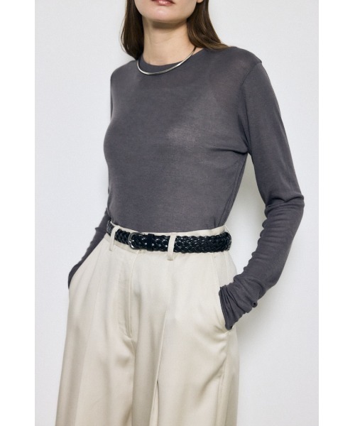 AZUL by moussy（アズールバイマウジー）の「フェイクレザーメッシュベルト（ベルト・レディース・ブラウン/ブラック・FREE）」の4枚目の写真