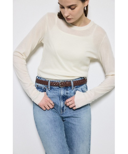 AZUL by moussy（アズールバイマウジー）の「フェイクレザーメッシュベルト（ベルト・レディース・ブラウン/ブラック・FREE）」の14枚目の写真