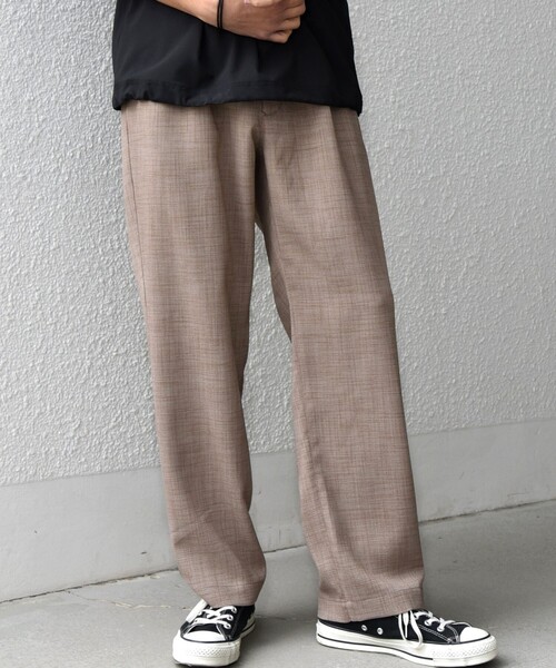 SHIPS any（シップス エニィ）の「SHIPS any:〈UVカット〉FUTURE LINEN CANVAS リネンライク セミワイド パンツ◆（その他パンツ・メンズ・ダークブルー/ネイビー/オリーブ/ブルー/ブラウン/ブラウン系その他・SMALL/LARGE/MEDIUM）」の2枚目の写真