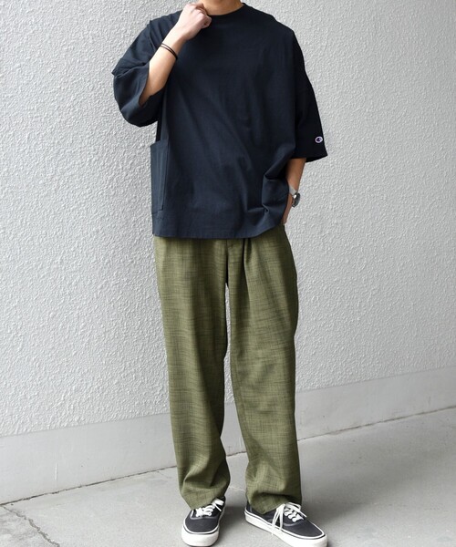 SHIPS any(シップス エニィ)の「SHIPS any:〈UVカット〉FUTURE LINEN CANVAS リネンライク セミワイド パンツ◇(その他パンツ・メンズ・ダークブルー/ネイビー/オリーブ/ブルー/ブラウン/ブラウン系その他・SMALL/LARGE/MEDIUM)」の18枚目の写真