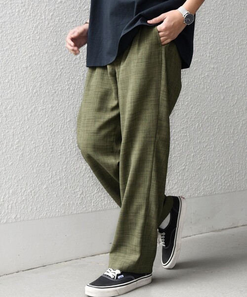 SHIPS any（シップス エニィ）の「SHIPS any:〈UVカット〉FUTURE LINEN CANVAS リネンライク セミワイド パンツ◆（その他パンツ・メンズ・ダークブルー/ネイビー/オリーブ/ブルー/ブラウン/ブラウン系その他・SMALL/LARGE/MEDIUM）」の21枚目の写真
