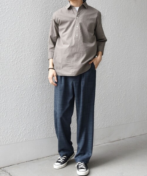 SHIPS any（シップス エニィ）の「SHIPS any:〈UVカット〉FUTURE LINEN CANVAS リネンライク セミワイド パンツ◆（その他パンツ・メンズ・ダークブルー/ネイビー/オリーブ/ブルー/ブラウン/ブラウン系その他・SMALL/LARGE/MEDIUM）」の19枚目の写真