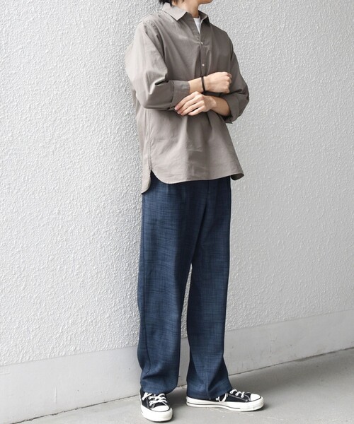 SHIPS any（シップス エニィ）の「SHIPS any:〈UVカット〉FUTURE LINEN CANVAS リネンライク セミワイド パンツ◆（その他パンツ・メンズ・ダークブルー/ネイビー/オリーブ/ブルー/ブラウン/ブラウン系その他・SMALL/LARGE/MEDIUM）」の18枚目の写真