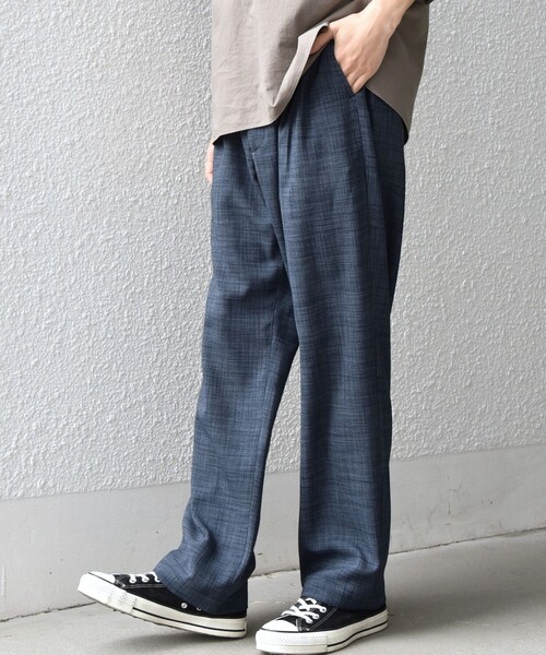 SHIPS any（シップス エニィ）の「SHIPS any:〈UVカット〉FUTURE LINEN CANVAS リネンライク セミワイド パンツ◆（その他パンツ・メンズ・ダークブルー/ネイビー/オリーブ/ブルー/ブラウン/ブラウン系その他・SMALL/LARGE/MEDIUM）」の16枚目の写真