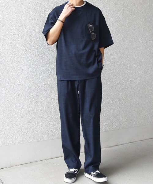 SHIPS any（シップス エニィ）の「SHIPS any:〈UVカット〉FUTURE LINEN CANVAS リネンライク セミワイド パンツ◆（その他パンツ・メンズ・ダークブルー/ネイビー/オリーブ/ブルー/ブラウン/ブラウン系その他・SMALL/LARGE/MEDIUM）」の14枚目の写真