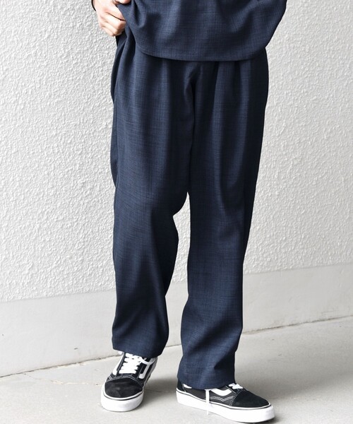 SHIPS any（シップス エニィ）の「SHIPS any:〈UVカット〉FUTURE LINEN CANVAS リネンライク セミワイド パンツ◆（その他パンツ・メンズ・ダークブルー/ネイビー/オリーブ/ブルー/ブラウン/ブラウン系その他・SMALL/LARGE/MEDIUM）」の12枚目の写真