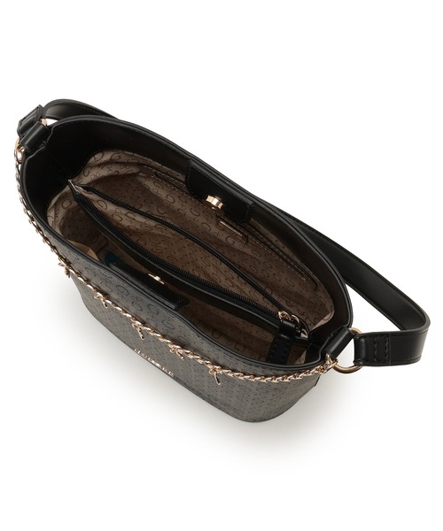 Guess(ゲス)の「TASHA Bucket ショルダーバッグ バケットバッグ(ショルダーバッグ・レディース・ホワイト/ダークグレー・ONE SIZE)」の6枚目の写真