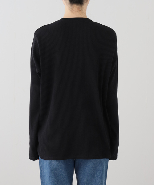 JOURNAL STANDARD LUXE（ジャーナルスタンダード　ラックス）の「ランダムテレコ プルオーバー（Tシャツ/カットソー・レディース・ホワイト/ブラック・FREE）」の7枚目の写真