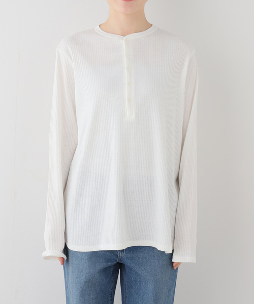 JOURNAL STANDARD LUXE(ジャーナルスタンダード ラックス)の「ランダムテレコ プルオーバー(Tシャツ/カットソー・レディース・ホワイト/ブラック・FREE)」の4枚目の写真