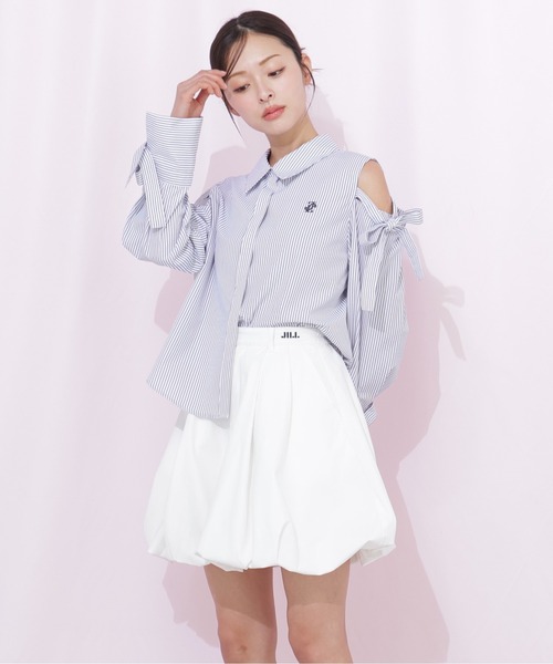 JILL by JILL STUART（ジルバイジルスチュアート）の「インパン付きバルーンミニスカート（スカート・レディース・ベージュ/ホワイト・FREE）」の2枚目の写真