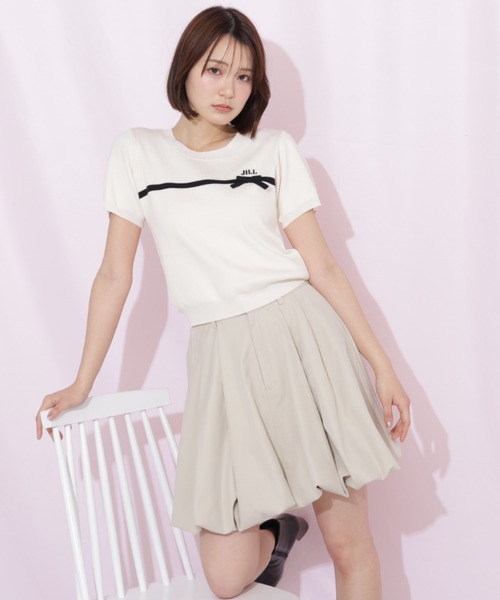 JILL by JILL STUART（ジルバイジルスチュアート）の「インパン付きバルーンミニスカート（スカート・レディース・ベージュ/ホワイト・FREE）」の18枚目の写真