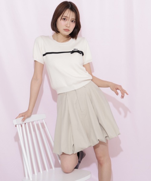 JILL by JILL STUART（ジルバイジルスチュアート）の「インパン付きバルーンミニスカート（スカート・レディース・ベージュ/ホワイト・FREE）」の17枚目の写真