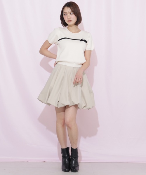 JILL by JILL STUART（ジルバイジルスチュアート）の「インパン付きバルーンミニスカート（スカート・レディース・ベージュ/ホワイト・FREE）」の20枚目の写真