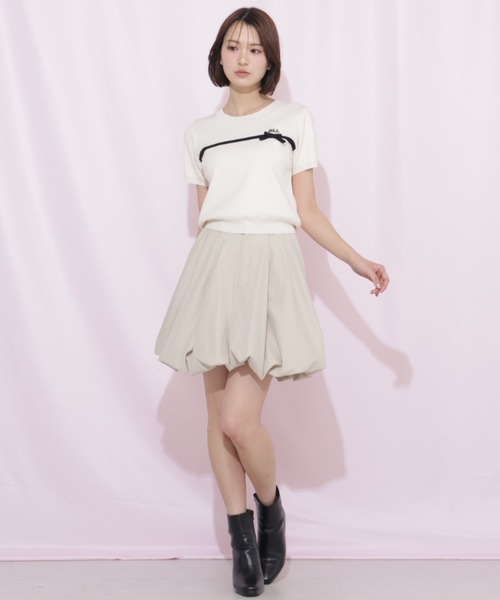 JILL by JILL STUART（ジルバイジルスチュアート）の「インパン付きバルーンミニスカート（スカート・レディース・ベージュ/ホワイト・FREE）」の22枚目の写真