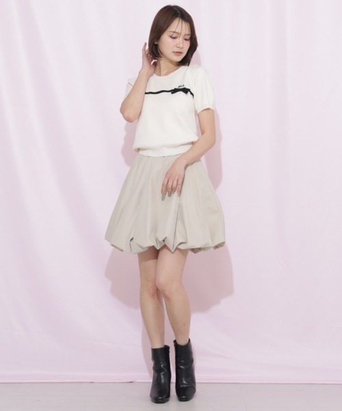 JILL by JILL STUART（ジルバイジルスチュアート）の「インパン付きバルーンミニスカート（スカート・レディース・ベージュ/ホワイト・FREE）」の21枚目の写真