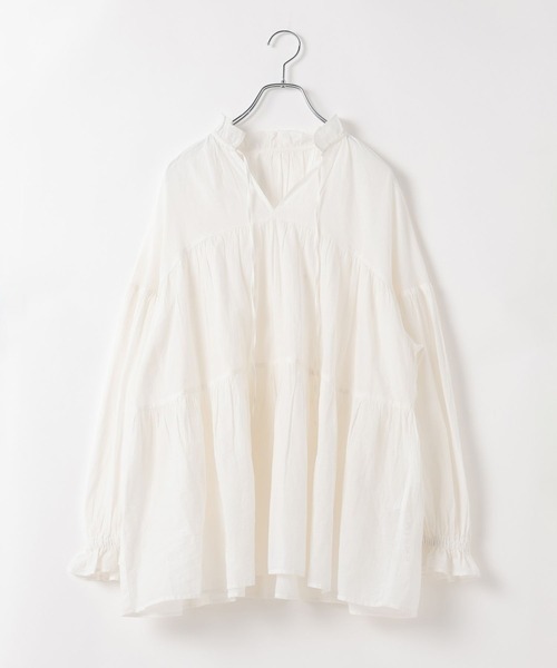 LEPSIM(レプシィム)の「【産前・産後対応】マタニティ/ティアードブラウス 639082(マタニティウェア/グッズ・レディース・ライトピンク/ブラック/アイボリー・FREE)」の1枚目の写真