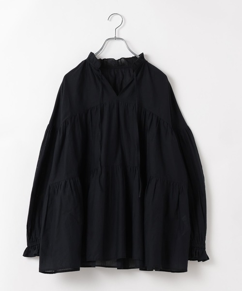 LEPSIM(レプシィム)の「【産前・産後対応】マタニティ/ティアードブラウス 639082(マタニティウェア/グッズ・レディース・ライトピンク/ブラック/アイボリー・FREE)」の18枚目の写真