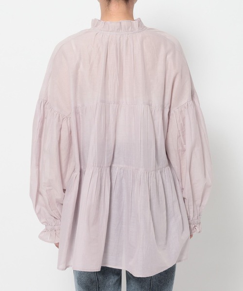 LEPSIM(レプシィム)の「【産前・産後対応】マタニティ/ティアードブラウス 639082(マタニティウェア/グッズ・レディース・ライトピンク/ブラック/アイボリー・FREE)」の7枚目の写真