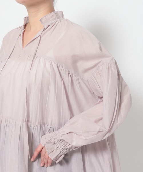 LEPSIM(レプシィム)の「【産前・産後対応】マタニティ/ティアードブラウス 639082(マタニティウェア/グッズ・レディース・ライトピンク/ブラック/アイボリー・FREE)」の9枚目の写真