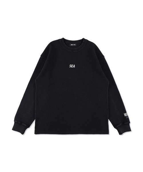 WIND AND SEA（ウィンダンシー）の「HEAVY WAFFLE L/S TEE（Tシャツ/カットソー・メンズ・カモフラージュ/サックスブルー/ブラック/グレー・LARGE/X-LARGE/MEDIUM/SMALL）」の2枚目の写真