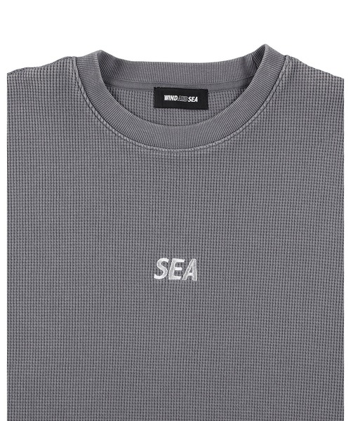 WIND AND SEA（ウィンダンシー）の「HEAVY WAFFLE L/S TEE（Tシャツ/カットソー・メンズ・カモフラージュ/サックスブルー/ブラック/グレー・LARGE/X-LARGE/MEDIUM/SMALL）」の11枚目の写真
