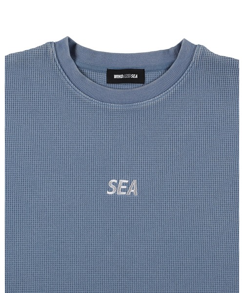 WIND AND SEA（ウィンダンシー）の「HEAVY WAFFLE L/S TEE（Tシャツ/カットソー・メンズ・カモフラージュ/サックスブルー/ブラック/グレー・LARGE/X-LARGE/MEDIUM/SMALL）」の14枚目の写真