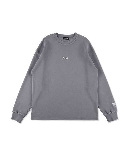 WIND AND SEA（ウィンダンシー）の「HEAVY WAFFLE L/S TEE（Tシャツ/カットソー・メンズ・カモフラージュ/サックスブルー/ブラック/グレー・LARGE/X-LARGE/MEDIUM/SMALL）」の9枚目の写真