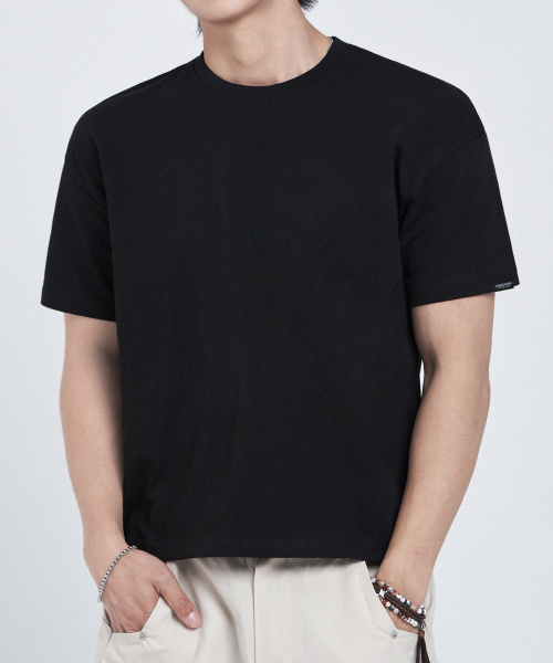 LEMAIN SECOND（リメインセカンド）の「クロップ無地オーバーサイズ半袖Tシャツ[ブラック]（Tシャツ/カットソー・レディース・その他・SMALL/MEDIUM/LARGE/X-LARGE）」の15枚目の写真
