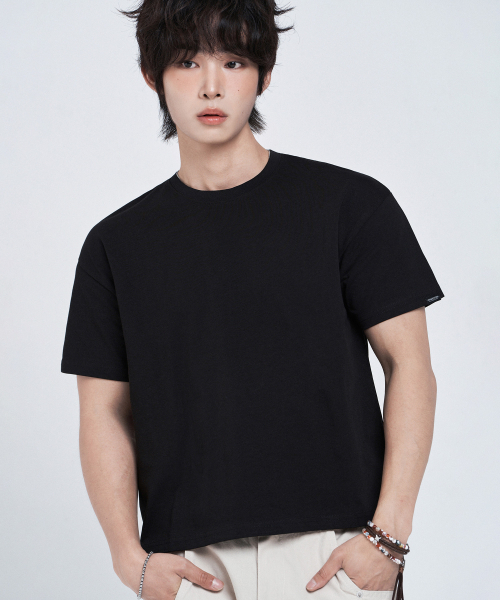 LEMAIN SECOND（リメインセカンド）の「クロップ無地オーバーサイズ半袖Tシャツ[ブラック]（Tシャツ/カットソー・レディース・その他・SMALL/MEDIUM/LARGE/X-LARGE）」の16枚目の写真
