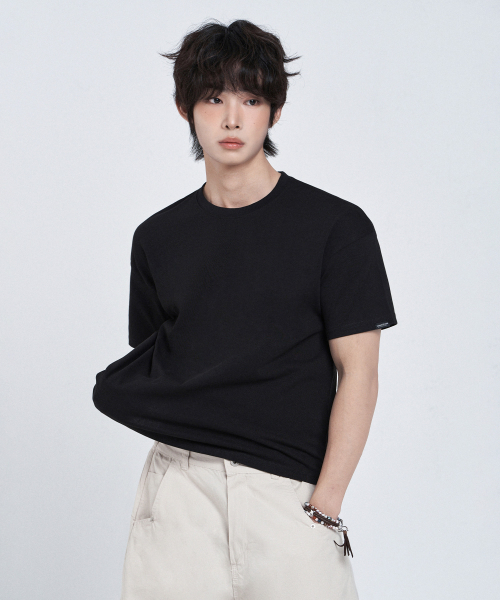 LEMAIN SECOND（リメインセカンド）の「クロップ無地オーバーサイズ半袖Tシャツ[ブラック]（Tシャツ/カットソー・レディース・その他・SMALL/MEDIUM/LARGE/X-LARGE）」の17枚目の写真