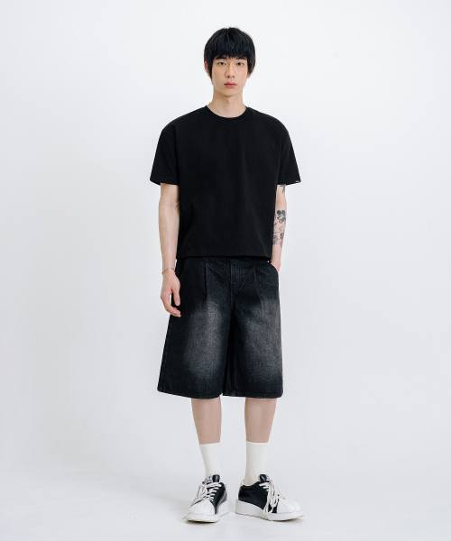 LEMAIN SECOND（リメインセカンド）の「クロップ無地オーバーサイズ半袖Tシャツ[ブラック]（Tシャツ/カットソー・レディース・その他・SMALL/MEDIUM/LARGE/X-LARGE）」の20枚目の写真
