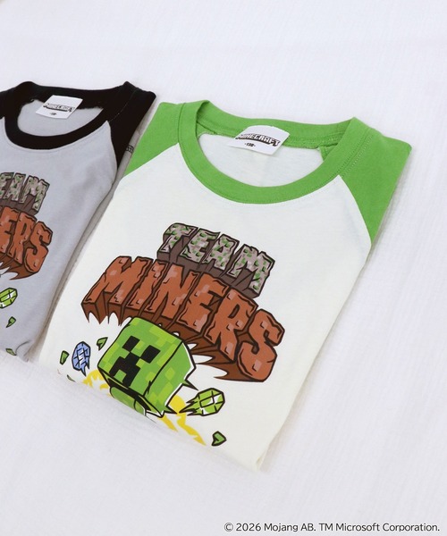 RUGGEDWORKS（ラゲッドワークス）の「《マインクラフト》 キッズ 半袖 ハーフパンツ パジャマ ルームウェア ラグラン（ルームウェア/パジャマ・キッズ・ブラック/グリーン・130/140/150）」の4枚目の写真