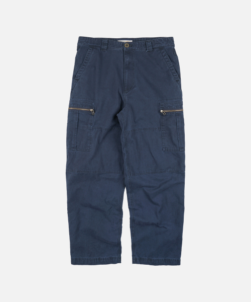 FRIZMWORKS(フリズムワークス)の「WASHED COTTON ZIP CARGO PANTS _ NAVY(その他パンツ・メンズ・その他・SMALL/MEDIUM/LARGE/X-LARGE)」の1枚目の写真