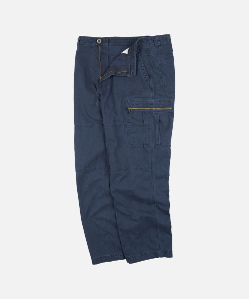FRIZMWORKS(フリズムワークス)の「WASHED COTTON ZIP CARGO PANTS _ NAVY(その他パンツ・メンズ・その他・SMALL/MEDIUM/LARGE/X-LARGE)」の2枚目の写真