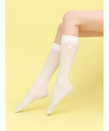 dazzlin（ダズリン）の「【タビオ】dazzlin×靴下屋刺繍シアーハイソックス（ソックス/靴下）」
