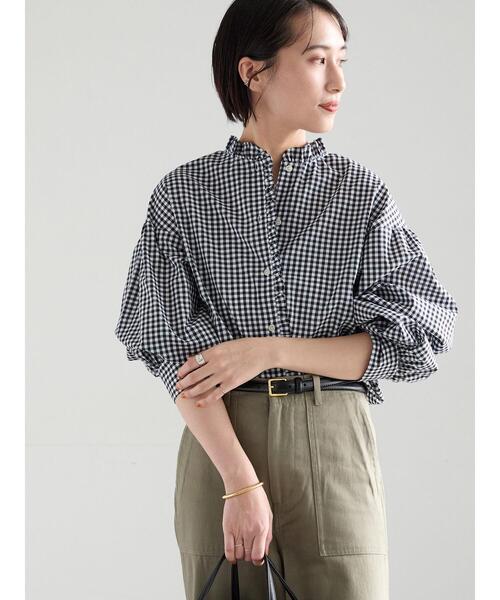 Te chichi(テチチ)の「パターンアソートスタンドフリルブラウス(シャツ/ブラウス・レディース・グリーン/ブラック/ラベンダー/オフホワイト・F)」の21枚目の写真