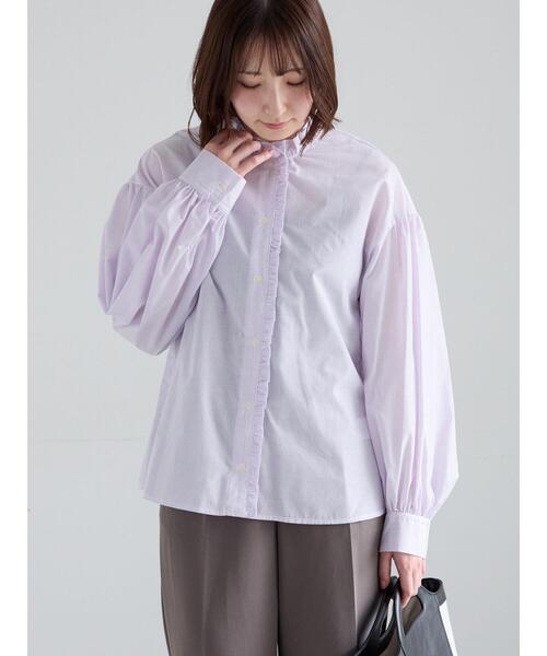 Te chichi(テチチ)の「パターンアソートスタンドフリルブラウス(シャツ/ブラウス・レディース・グリーン/ブラック/ラベンダー/オフホワイト・F)」の6枚目の写真