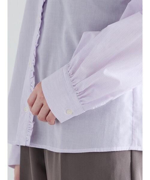 Te chichi(テチチ)の「パターンアソートスタンドフリルブラウス(シャツ/ブラウス・レディース・グリーン/ブラック/ラベンダー/オフホワイト・F)」の10枚目の写真