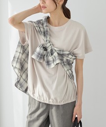 【ハニさら・接触冷感・ＵＶカット・遮熱】裾ギャザーゆるＴシャツ