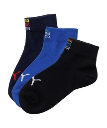 PUMA | PUMA プーマ クォーターソックス 3足組 キッズ 靴下 子供用 消臭 つま先かかと補強 19~25cm(ソックス/靴下)