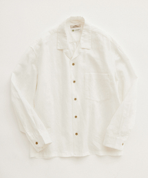 European Flax / ヨーロピアンフラックス 製品染め オープンカラーシャツ